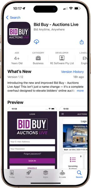 Auctions Live Mobile Bid Buy App