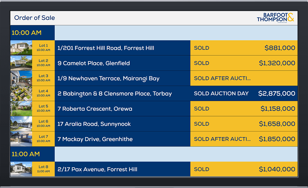 In Room Order Of Sale Multimedia Dislay