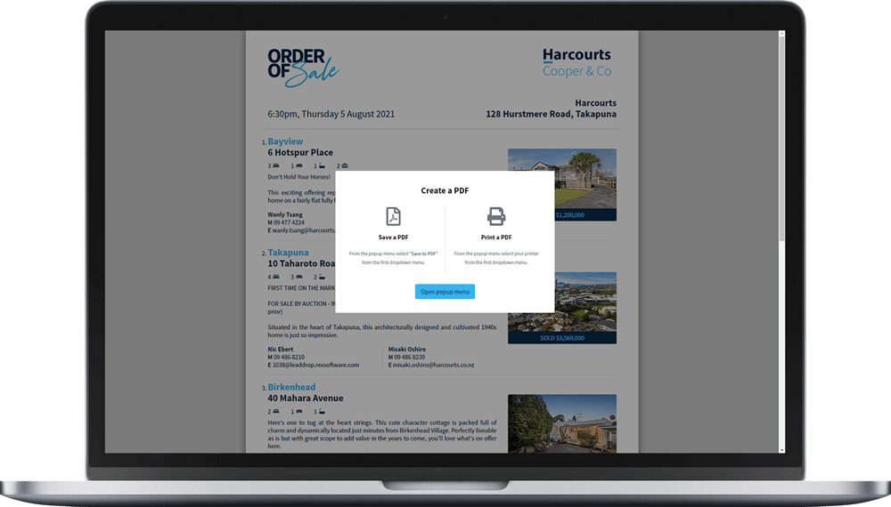Public Digital Order Of Sale