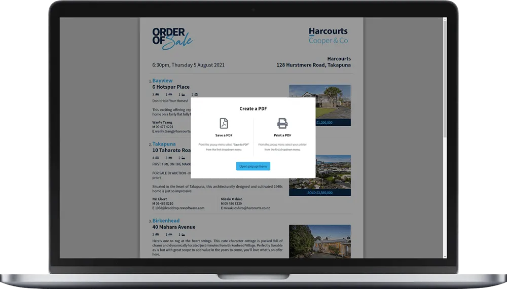 Public Digital Order Of Sale