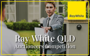 Competitive event showcasing Ray White auctioneers' skills in Queensland