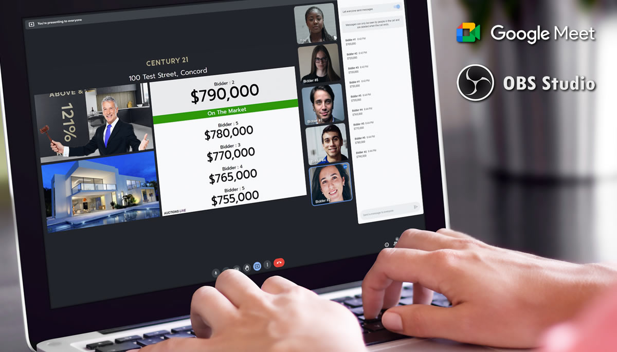 Google Calendar & Meet Integration Auctions Live