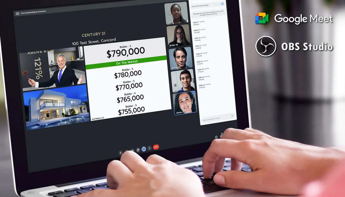 Google Calendar & Meet Integration Auctions Live