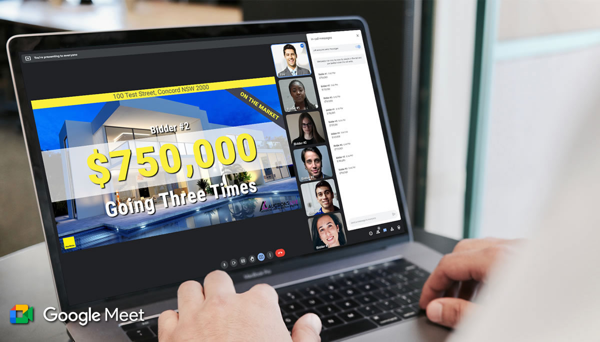 Google Calendar & Meet Integration Auctions Live