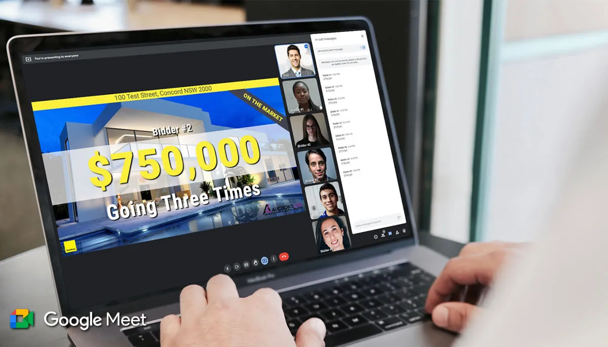 Google Calendar & Meet Integration Auctions Live